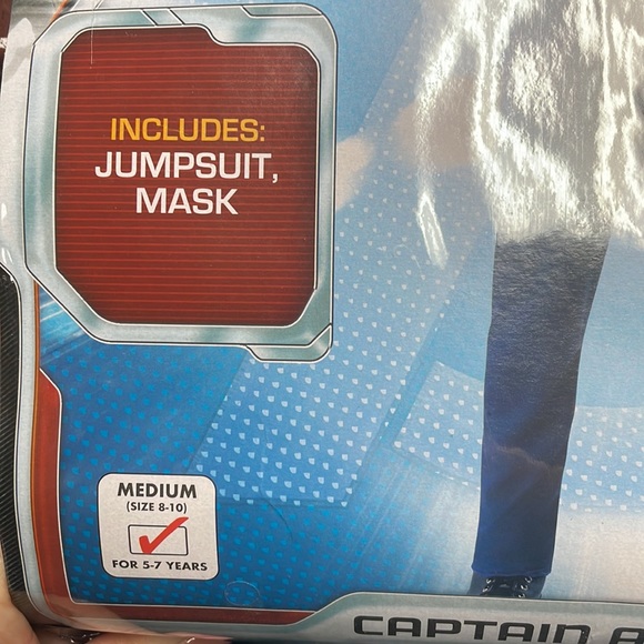 Rubie's Marvel: Avengers Endgame Child's Captain America Costume & Mask NWT - Picture 3 of 4